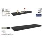 Shelve MobleKit Black Wood 80 x 23,5 x 3,8 cm (6 Units)