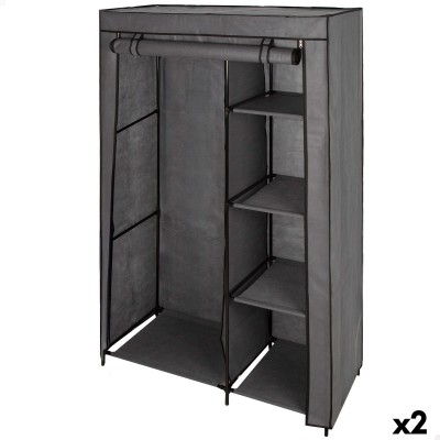 Wardrobe Max Home Dark grey 105 X 160 X 44 CM 2 Units