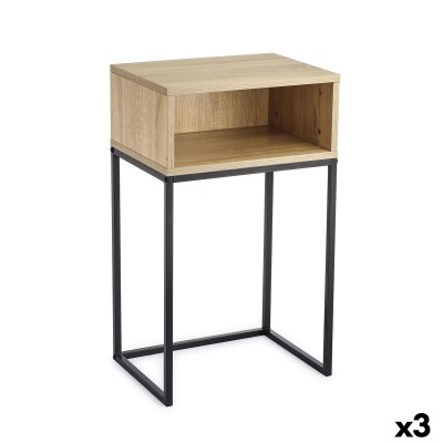 Table d'appoint MobleKit Marron Noir 40 x 30 x 68 cm (3 Unités)