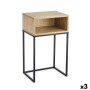 Table d'appoint MobleKit Marron Noir 40 x 30 x 68 cm (3 Unités)