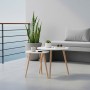 Set of 2 tables Max Home White 50 x 50 x 50 cm (2 Units)