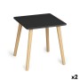 Side table MobleKit Brown Black 40 x 40 x 40 cm (2 Units)