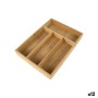 Range-couverts Quttin Marron Bambou 34 x 25 x 4,5 cm (12 Unités)