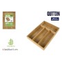 Range-couverts Quttin Marron Bambou 34 x 25 x 4,5 cm (12 Unités)