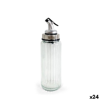 Cruet Quttin OTTICO Transparent Silver Glass 250 ml (24 Units)