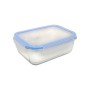 Boîte à lunch Quttin Bleu Transparent Rectangulaire 1,3 L (6 Unités)