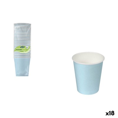 Set de Verres Algon Bleu Carton 200 ml 24 Pièces (18 Unités)