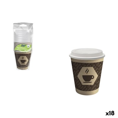 Set de Verres Algon Marron Carton 250 ml 8 Pièces (18 Unités)