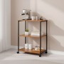 Étagère Max Home Fer Bois MDF 3 Etagères 48 X 62 X 30 CM