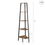 Shelves Max Home Black Iron MDF Wood 5 Shelves 35 x 160 x 35 cm