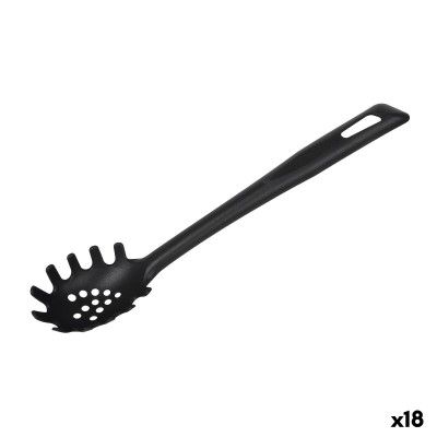 Pasta Spoon Quttin PRO Black Nylon 33 x 6,5 x 4,5 cm (18 Units)