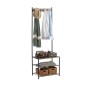 Coat rack with shelf MobleKit Black Grey Wood Metal 160 x 40 x 175 cm (3 Units)