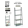 Étagère MobleKit Noir Gris Bois Métal 60 x 34,5 x 150 cm (3 Unités)