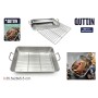 Baking tray Quttin Silver Steel 35,5 x 28 x 5,5 (12 Units)