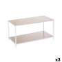 Side table MobleKit White Brown 78 x 38 x 38 cm Wood (3 Units)