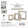 Etagères MobleKit Blanc 3 Pièces (4 Unités)