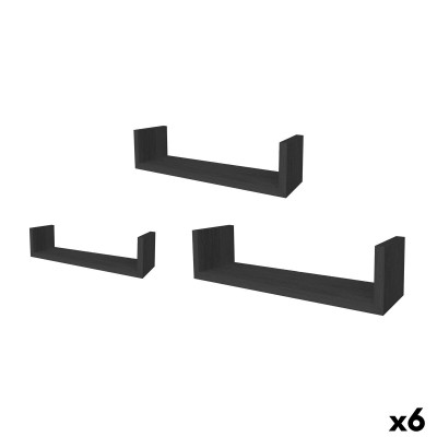 Etagères MobleKit Noir 3 Pièces (6 Unités)