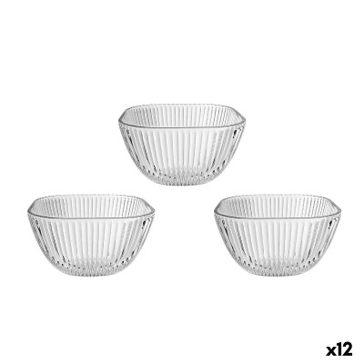 Set de Bols La Mediterránea Eddas Transparent verre 270 ml 3 Pièces (12 Unités)