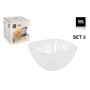 Set of bowls La Mediterránea Eddas Transparent Glass 270 ml 3 Pieces (12 Units)