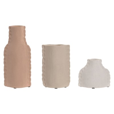 Ensemble de 3 Vases Home ESPRIT Multicouleur Grès 10 x 7 x 24 cm (3 Pièces)