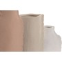 Set of 3 Vases Home ESPRIT Multicolour Stoneware 10 x 7 x 24 cm (3 Pieces)