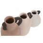 Set of 3 Vases Home ESPRIT Multicolour Stoneware 13 X 10 X 24 CM (3 Pieces)