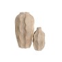 Vase Home ESPRIT Beige Stoneware Waves Aged finish 25 x 25 x 50 cm