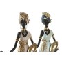 Figurine Décorative Home ESPRIT Vert Beige Africaine (2 Unités)