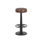 Stool Home ESPRIT Brown Black Leather Iron