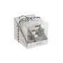 Bougie DKD Home Decor Blanc Noël 10,5 x 8,5 x 8,5 cm
