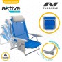 Folding Chair with Headrest Aktive Gomera Blue 51 x 76 x 45 cm (2 Units)