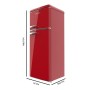 Combined Refrigerator Cecotec Bolero CoolMarket 2D Origin 215 Red E 215 L Red
