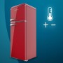Cecotec réfrigérateur combiné rétro 215 L rouge 2 portes Bolero CoolMarket 2D E