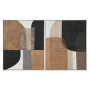 Painting Home ESPRIT Brown Black Abstract Urban 82 x 4,5 x 102 cm (2 Units)