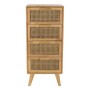 Chest of drawers DKD Home Decor Natural rubber Rattan (40 x 30 x 90 cm)