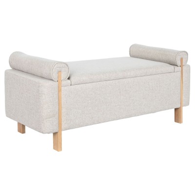 Banquette Home ESPRIT Beige Doré Pin 120 x 45 x 50 cm