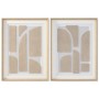 Cadre Home ESPRIT Blanc Beige Abstrait Urbaine 60 x 5 x 80 cm (2 Unités)