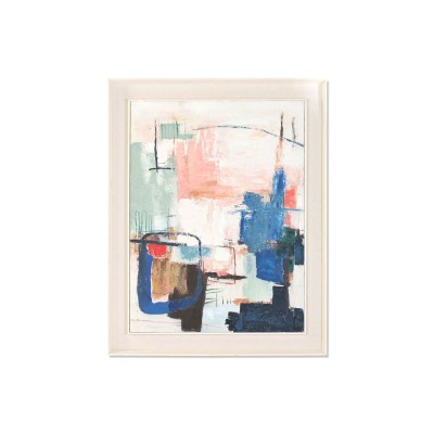 Cadre Home ESPRIT Bleu Blanc Abstrait Urbaine 114 X 6 X 143,5 CM