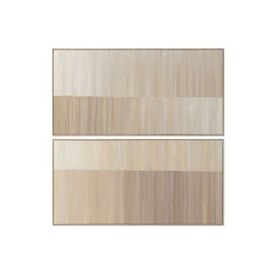 Painting Home ESPRIT White Beige Modern Urban 142,5 X 4,5 X 72,5 CM (2 Units)