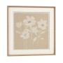 Cadre Home ESPRIT Blanc Beige Fleurs Shabby Chic 62,5 X 3,8 X 62,5 CM (2 Unités)