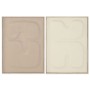 Cadre Home ESPRIT Marron Beige Abstrait Scandinave 50 x 4,5 x 70 cm (2 Unités)