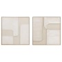 Painting Home ESPRIT White Beige Abstract Urban 92 x 4,5 x 92 cm (2 Units)