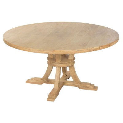 Dining Table Home ESPRIT Natural Wood 150 x 150 x 76 cm