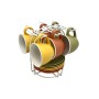 Jeu de 6 tasses avec plat Home ESPRIT Multicouleur Porcelaine 100 ml