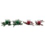 Candle DKD Home Decor Red Green 5,5 x 5,5 x 6,5 cm (2 Units)