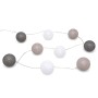 Guirlande de boules LED 150 cm Gris