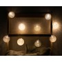 Guirlande de boules LED 150 cm Gris