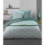 Parure de couette HOME LINGE PASSION Blanc Vert Vert émeraude Lit double 240 x 260 cm