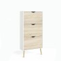 Shoe Rack White Wood Oak 70,2 x 23,9 x 138,9 cm