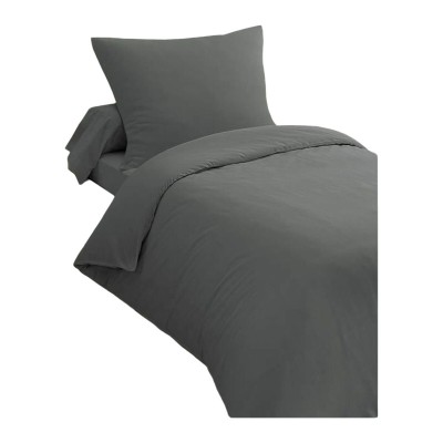 Parure de couette HOME LINGE PASSION Anthracite Lit 2 persones 2 Pièces
